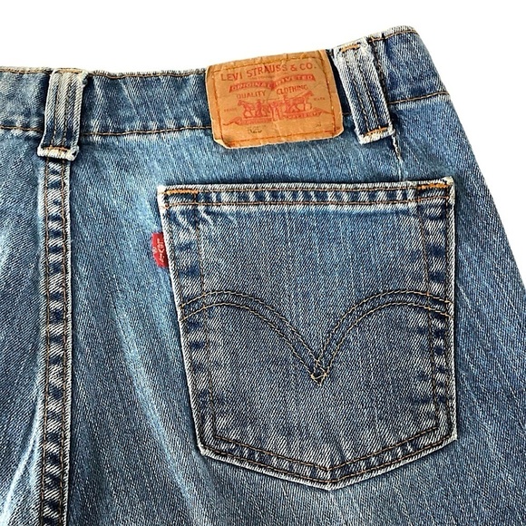 Levi’s 525 Nouveau Bootcut Stretch Blue Denim Jeans Medium Wash Size 12 M - Picture 8 of 16